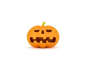 Halloween pumpkin on white background