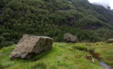 Giant stones in the mountains