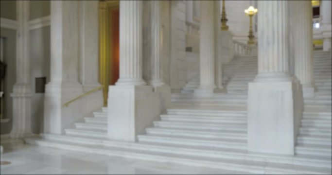 View of courthouse hall stairs