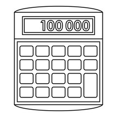 Calculator icon. Outline illustration of calculator vector icon for web