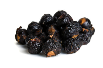 Soap nut tree or soapberry Sapindus Reetha isolated on white bac