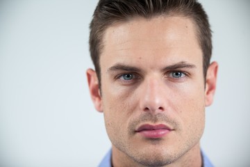 Man wearing contact lens