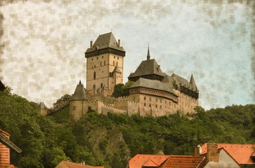 Karlstein castle - Vintage