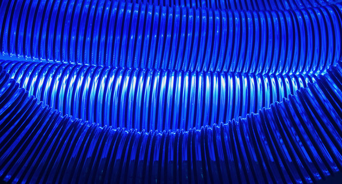 Hosepipe blue abstract concept