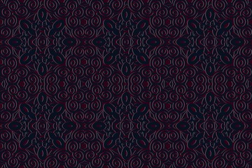 texture, background abstract embossed symmetrical pattern Victorian style vector illustration