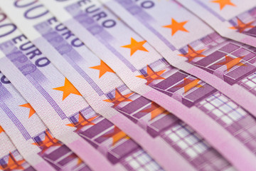 stack of 500 euro bills  - cash money 