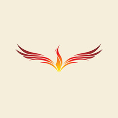 Abstract phoenix bird flame logo design vector inspiration custom logo design illustration	