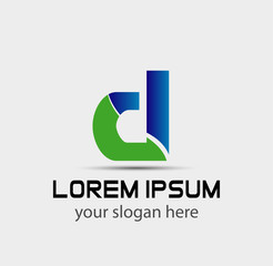 Letter d logo icon design template elements
