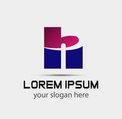 Letter H logo icon design template elements
