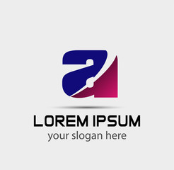 Abstract icon logo for letter A
