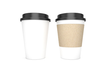 Coffee cup isolated on white background. 3D illustration