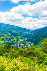 Tsumago Castle Grounds View Landscape V
