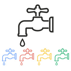 Faucet - vector icon.
