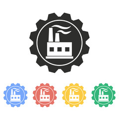 Factory - vector icon.