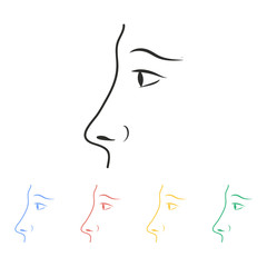 Nose - vector icon.