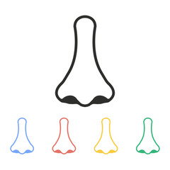 Nose - vector icon.