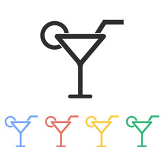 Cocktail - vector icon.
