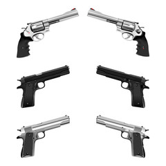 weapon pistol and revolver