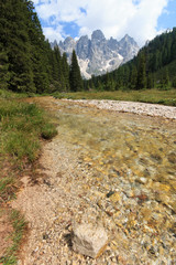 Fototapeta na wymiar fiume in Val Venegia