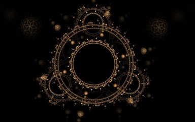 circular pattern on a black background