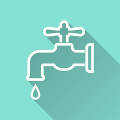 Faucet - vector icon.