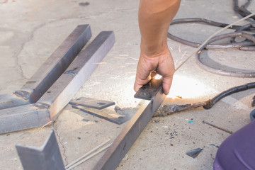 Welding steel with electricity