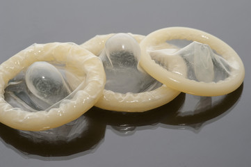 Three male condoms