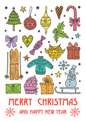 Christmas frame template card.