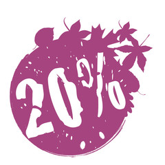 Fototapeta premium 20% Herbst Button grunge lila 