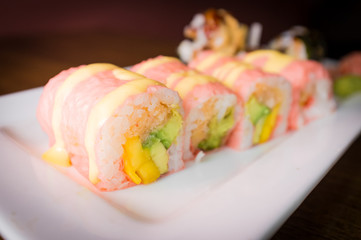 Pink Butterfly Sushi Roll