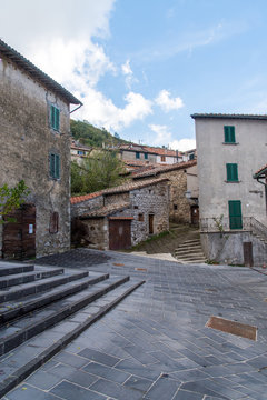 old tuscan architecture in the village, italy