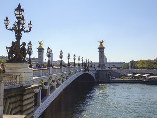 Fototapeta na wymiar The most beautiful bridge in Paris - Alexandre III