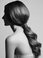 Beautiful Woman with Long Healthy Hair