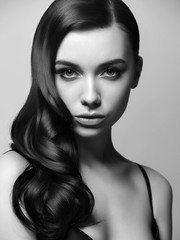 Beautiful Woman with Long Healthy Hair