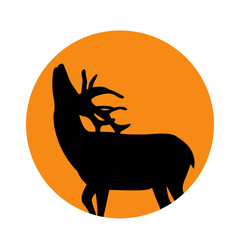 deer vector illustration silhouette black profile
