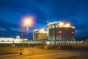 Fototapeta na wymiar The LNG terminal in Swinoujscie,Poland 