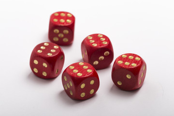 Lucky dice on white background