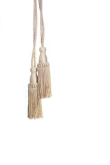 curtain tassels on white