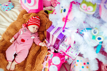 Lots of Christmas gifts for little boy