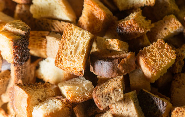 crumbs of bread as background