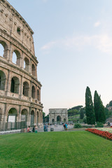 Naklejka premium Colosseum at night in Rome, Italy 