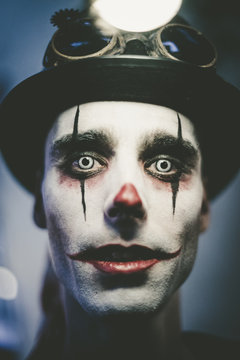 Man with halloween make-up