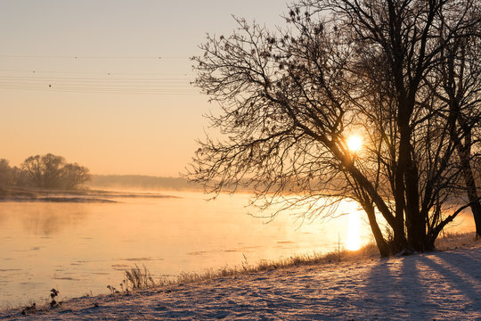 Sonnenaufgang Vockeroder Elbwiesen