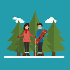 Obraz na płótnie Canvas winter holidays season icon vector illustration design