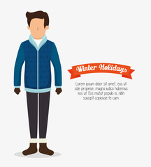 winter holidays season icon vector illustration design