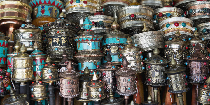 Ornate colourful traditional chinese items;Lhasa xizang china