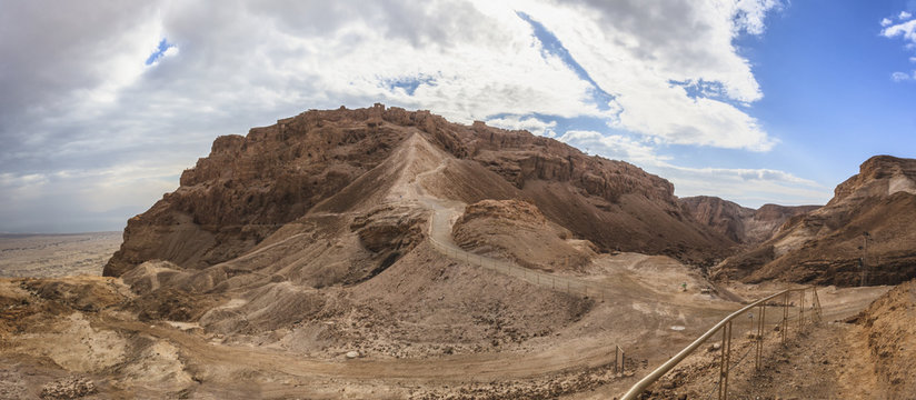 Landscape and trail at masada;Israel