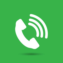 Telephone receiver vector icon