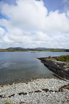 Boats in dunmanus bay, near durrus;County cork, ireland