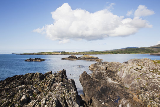Rocks along the coast in dunmanus bay, near durrus;County cork, ireland